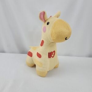 Fisher Price Yellow Giraffe Soothe and Glow Baby Music Light 9" Plush 2013 Works